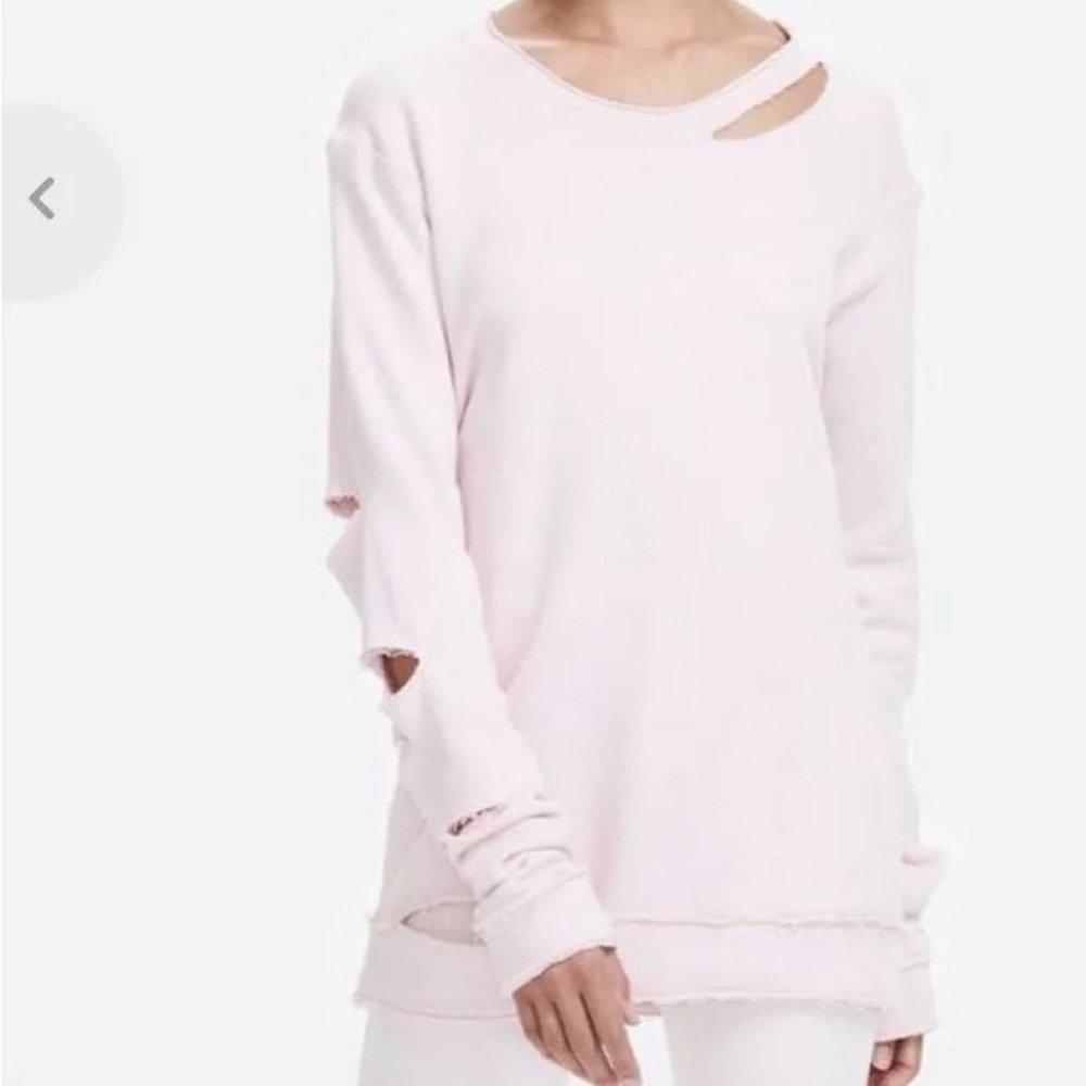 Alala Pink Distressed Sweatshirt